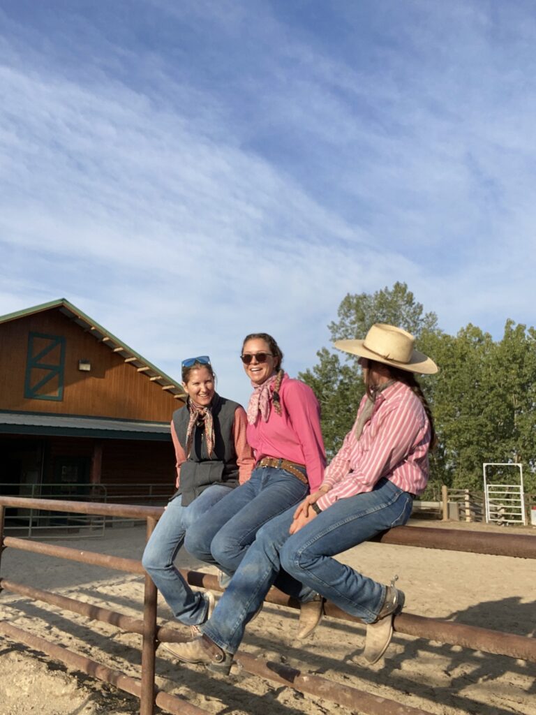 Ranch hands in Wyoming - Laura Elser, Annika Bram, and Amy McGann
