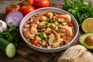Healthy Cooking with Kimba: Gazpacho with Shrimp